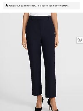 Express Women's Straight-Leg Ankle Pants in Navy